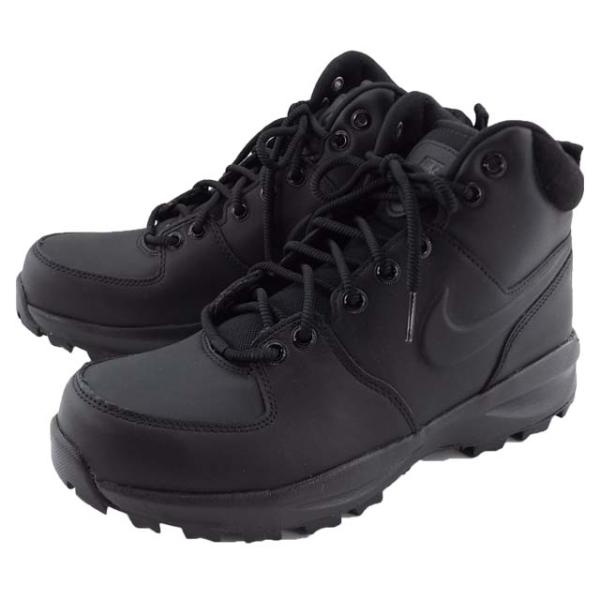 NIKE スニーカー メンズ マノア レザー HF7095 001 レースアップ 紐靴 シューズ ブラック 黒 防寒 耐久性 高校生 大学生 ギフト プレゼント