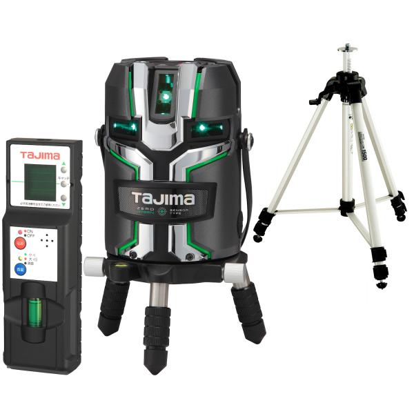 タジマ ZEROG2LS-KJCSET　ZERO GREENセンサーリチウム-KJC 受光器・三脚セット 新世代シャープグリーンレーザー墨出器 フルライン TAJIMA