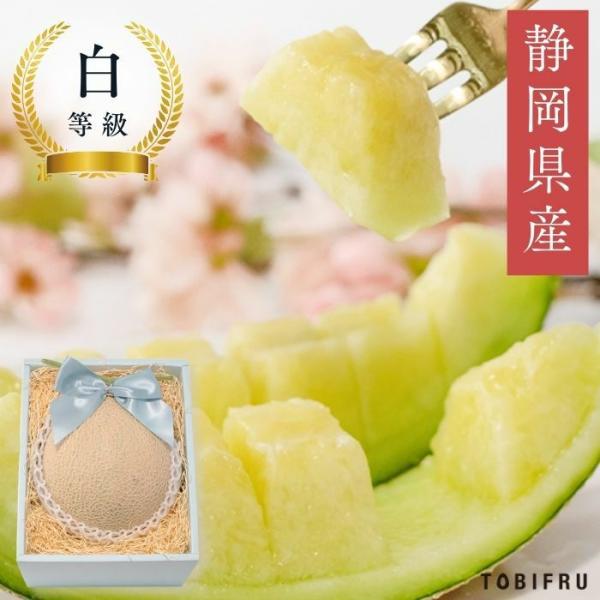 静岡県産 マスクメロン 1玉入 メロン マスクメロン 白等級