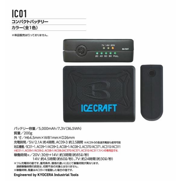 バートル ペルチェ クールベストセット IC101S 冷却ベスト 空調