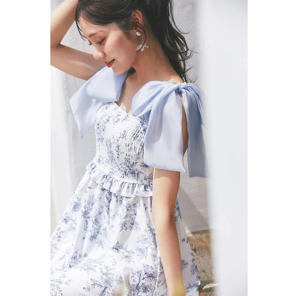 tocco closet インナーパンツ付きシフォンリボンフラワー