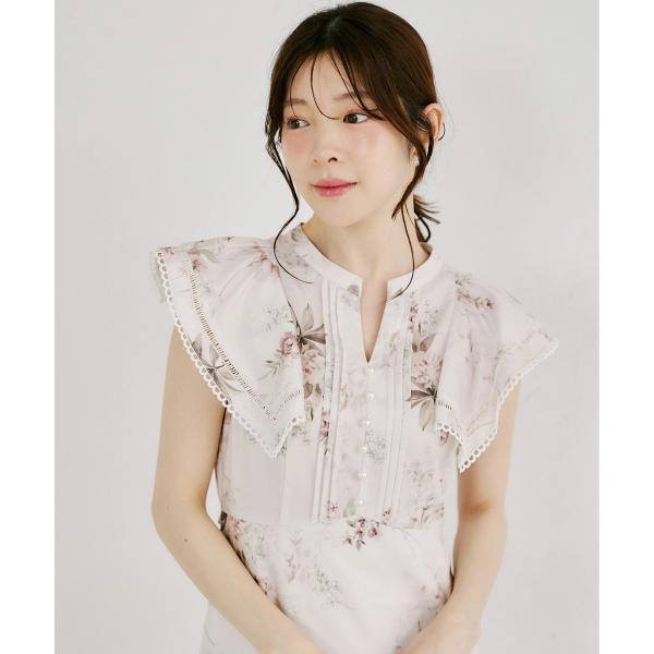 ウエストリボン付きハシゴレースピンタックフラワープリントワンピース tocco closet(トッコクローゼット) 8月20日(木)再販決定☆