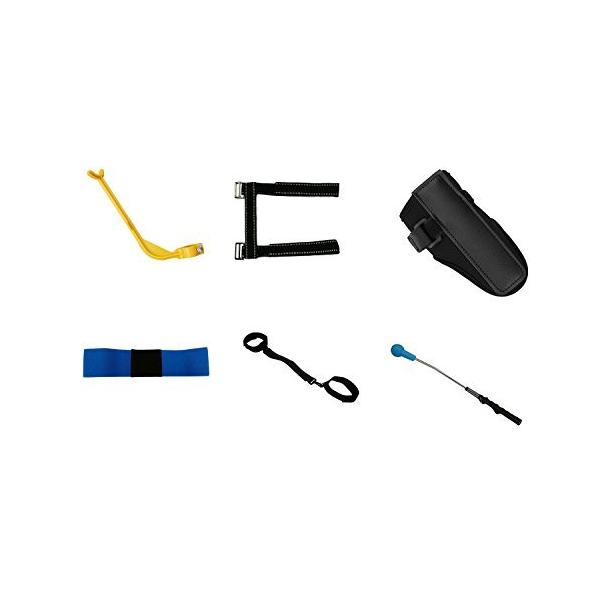 Posma Tas021 ゴルフスイング練習姿勢矯正セット ゴルフ姿勢矯正補助器具 5種類あり スイングトレーナー Bundle Set G Jsonic Ca