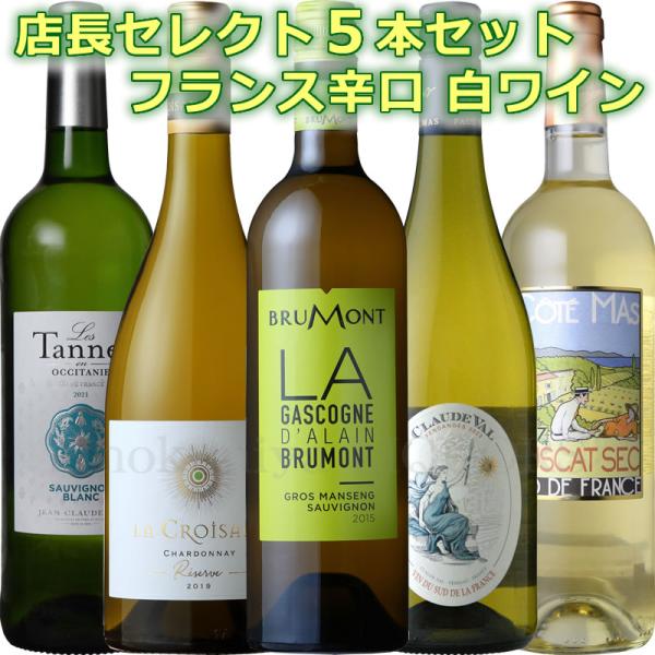 フランス 白ワイン 辛口 5本セット 白辛口飲み比べ 南西地方〜ラング