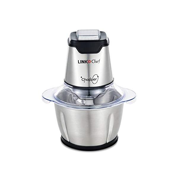 フードプロセッサー LINKChef 250W ハイパワー 4枚ブレード 刻む・潰す・砕く・混ぜる 一台多役 1.2L容量ステンレス鋼 水洗い可能 過熱保護