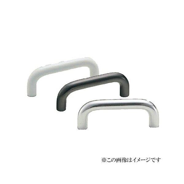 シロクマ 白熊印・A-14 アルミ 10φ丸棒ハンドル 80　仕上:シルバー(全長=80mm　ビスピッチ=70mm)