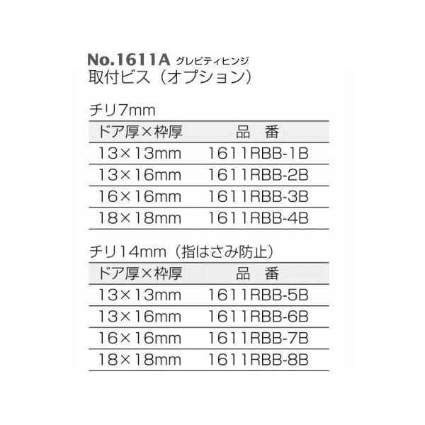 ベスト ヒンジ用取付ビス No.1611RBB-6B /1組 (ラバトリー 蝶番 ベスト ヒンジ用取付ビス No.1611RBB-6B /1組 (ラバトリー 蝶番