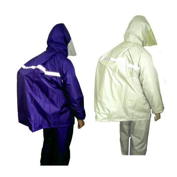 リュックの上から着れる透湿レインスーツ EK-1410 自転車通学通勤に