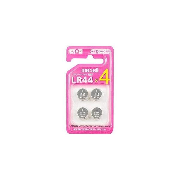 【アウトレット（新品）】maxell ボタン形アルカリボタン電池4個パック LR44 4BS C