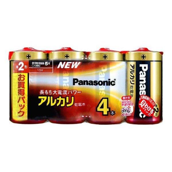 パナソニック アルカリ乾電池単2形4本パック LR14XJ/4SW
