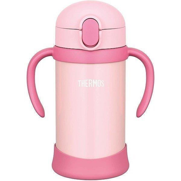 THERMOS サーモス まほうびんのベビーストローマグ 350ml ピンク FHV-350 9月頃から かチッと閉まって ステンレス製 飛び散りにくい 大容量 子供 人気 保冷専用