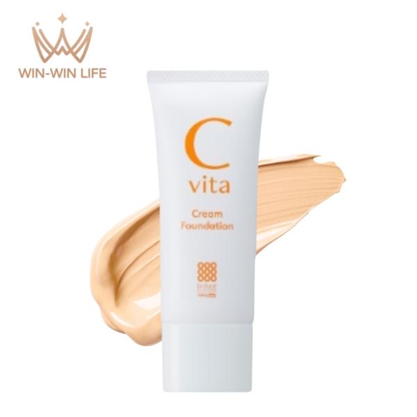 明色化粧品 Cvita クリームファンデーション 30g バランスのとれた万能ナチュラルカラー 持続型ビタミンC誘導体配合 ビタミンケア 肌悩みをしっかりカバー
