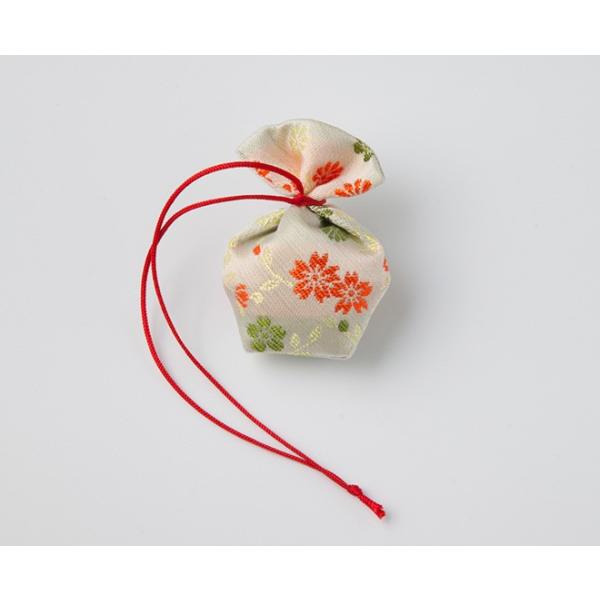 負野薫玉堂 匂い袋 きんちゃく うつりか 花柄（白） : お土産処渡月橋