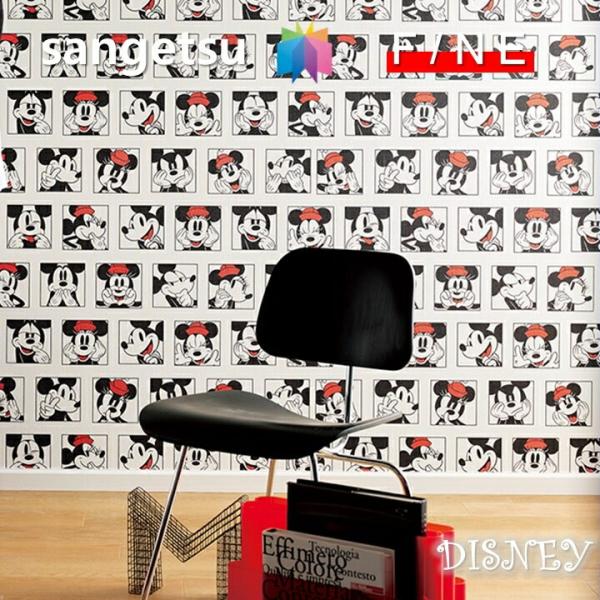 国産壁紙 のりなしディズニー DISNEY 準不燃  防かび   リフォーム推奨品 サンゲツ 可愛い かわいい ミキーマウス ミニーマウス  FINE2023-2026