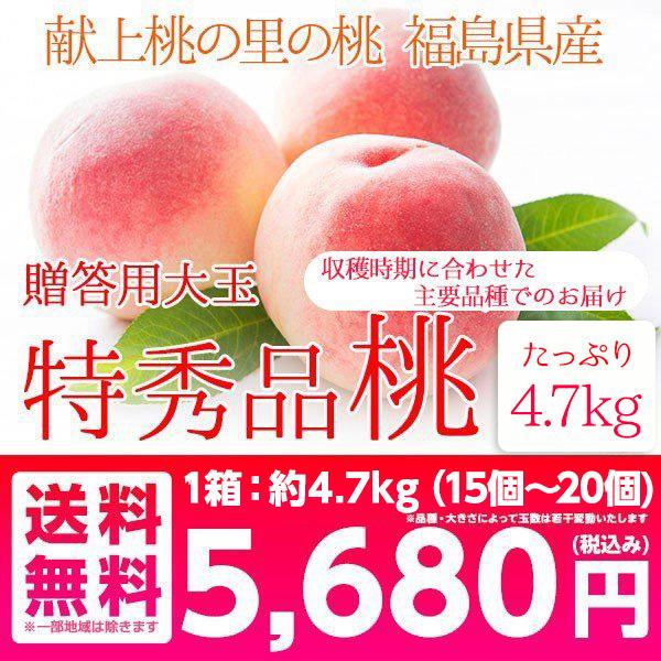 桃 福島 贈答用 大玉 送料無料 献上桃 特秀品 4 7kg 15 16玉 福島県産 農園直送 あかつき 川中島にて発送 東北ハッピー農園 通販 Yahoo ショッピング