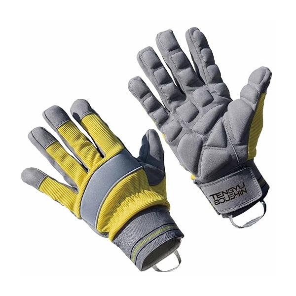 富士手袋工業 作業 手袋 天牛 防振手袋 Lグレー/イエロー 0035