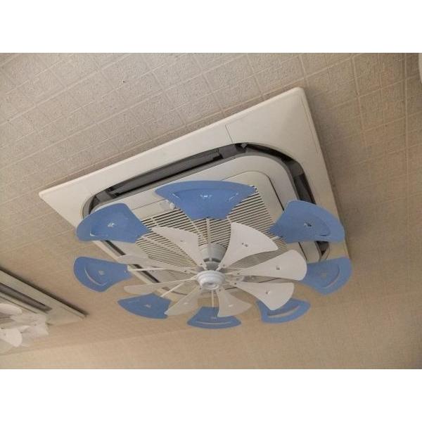 エコエコファン ターボ式 TEZ-502 ブルー エアコン風よけ&省エネ対策