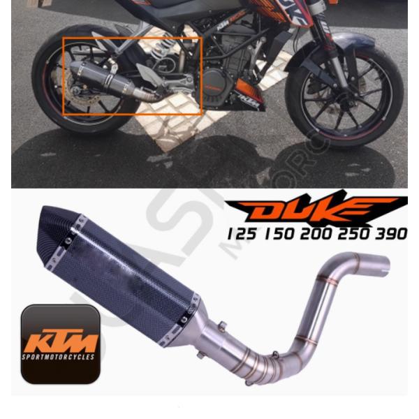 互換品 オートバイ排気フルシステムマフラー KTM デューク125 200 250