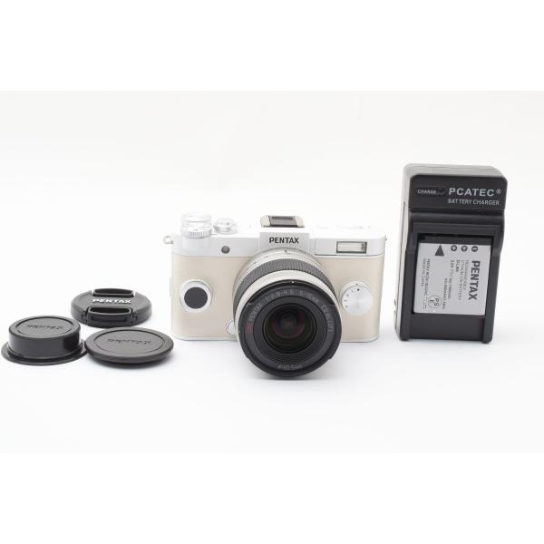美品 PENTAX ミラーレス一眼 Q-S1 ズームレンズキット ホワイト