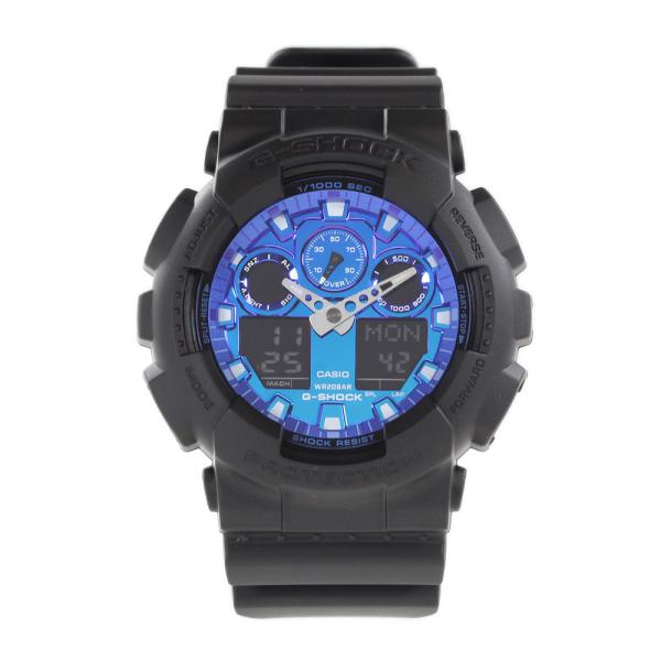 CASIO G-SHOCK GA-100FL アナデジ 【美品】保証残有 G-SHOCK gショック CASIO GA-100FL-1A メンズ アナデジ Flame inside