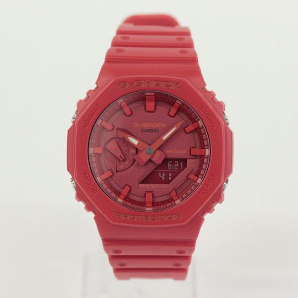 G-SHOCK CASIO GA-2100-4A 2100 Series レッド 腕時計 : 時計