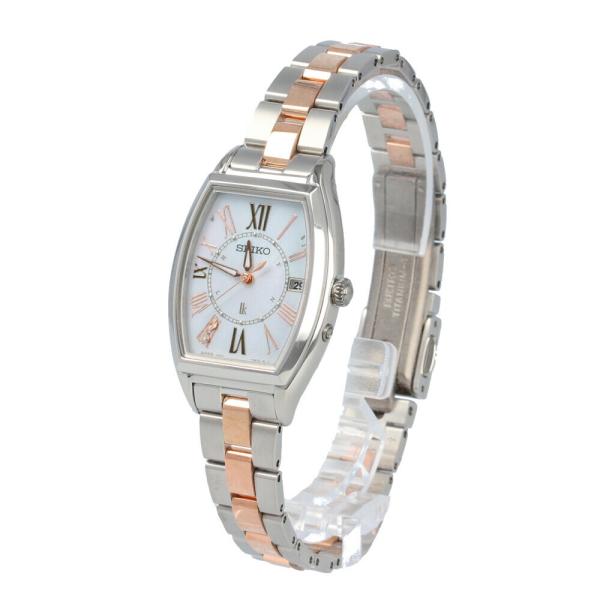 稼動 SEIKO LUKIA クォーツ 腕時計 シルバー レディース ソーラー tokei-tokia_ssqw051