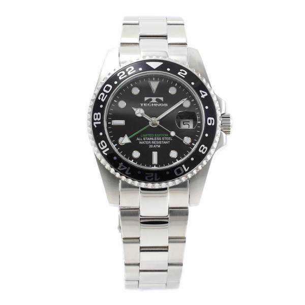 TECHNOS メンズ 腕時計 クォーツ シルバー 新品未使用 TECHNOS（テクノス） T2444SB メンズ GMT クォーツ 腕時計 プレゼント