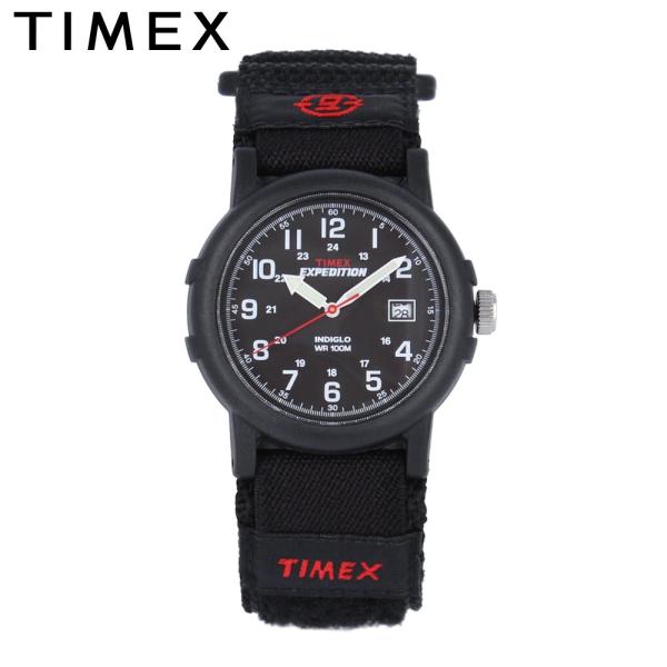 TIMEX タイメックス EXPEDITION エクスペディション キャンパー腕時計 メンズ クオーツ アナログ 3針 樹脂 ナイロン ベルクロ ブラック T40011 爆買