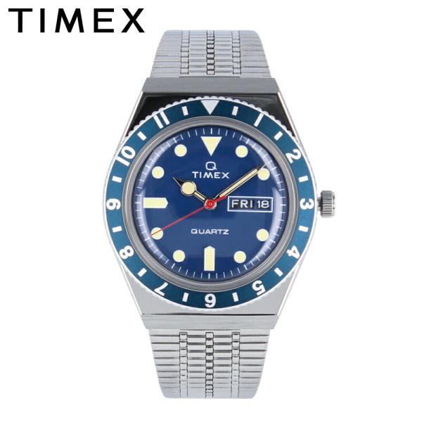 TIMEX タイメックス TIMEX Q タイメックスキュー腕時計 メンズ クオーツ アナログ 3針 ステンレス メタル シルバー ネイビー TW2U61900 爆買