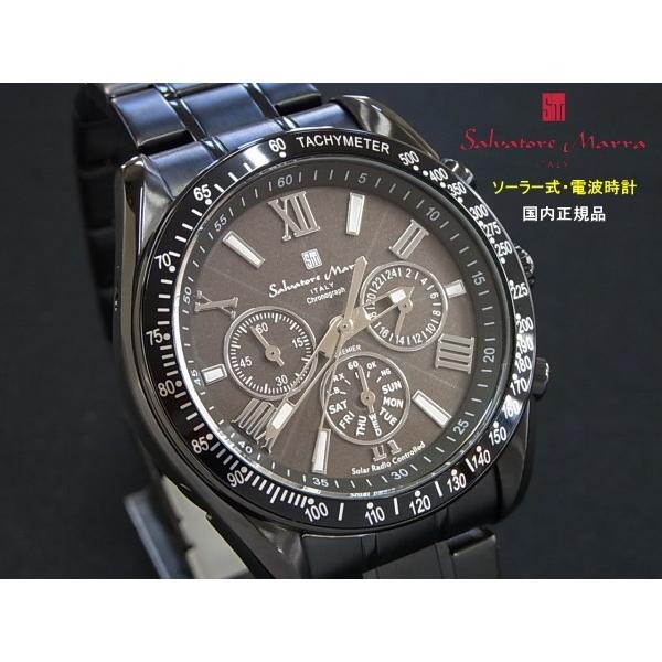 新品 サルバトーレ・マーラ クロノグラフ SM15116 メンズ腕時計 電波