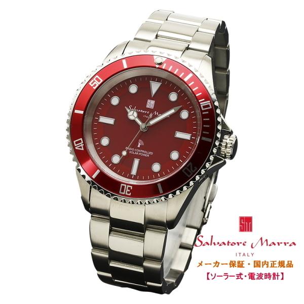 サルバトーレマーラ ソーラー式 電波時計 SM22110-SSRD 新品 正規品 サルバトーレ・マーラ（SALVATORE MARRA） ソーラー式 電波時計