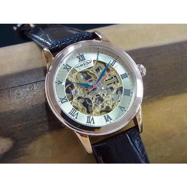 オレオール AUREOLE SW595M-02 自動巻き式時計 スケルトン
