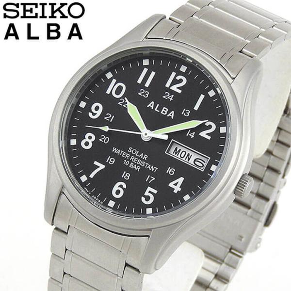 ポイント最大8倍 Seiko セイコー Alba アルバ ソーラー Aefd560 国内正規品 メンズ 腕時計 黒 ブラック シルバー メタル 腕時計 メンズ アクセの加藤時計店 通販 Paypayモール