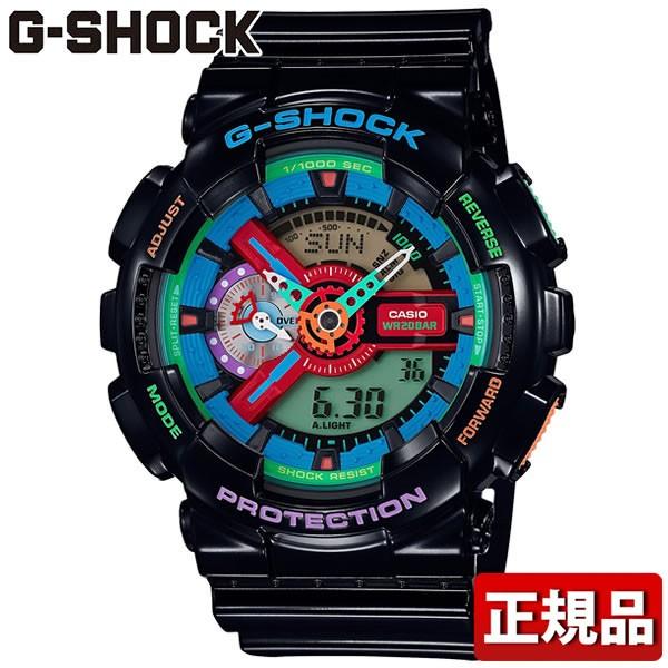 美品 CASIO G-SHOCK GA-110MC ブラック/マルチカラー G-SHOCK ポイント最大6倍 CASIO カシオ Gショック Crazy Colors