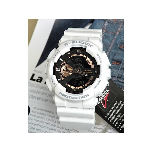最も完璧な ホワイト レアモデル ローズゴールド ジーショック Gショック G Shock Box訳あり 白 逆輸入 アナデジ アナログ Ga 110rg 7a メンズ腕時計 Icslima Org