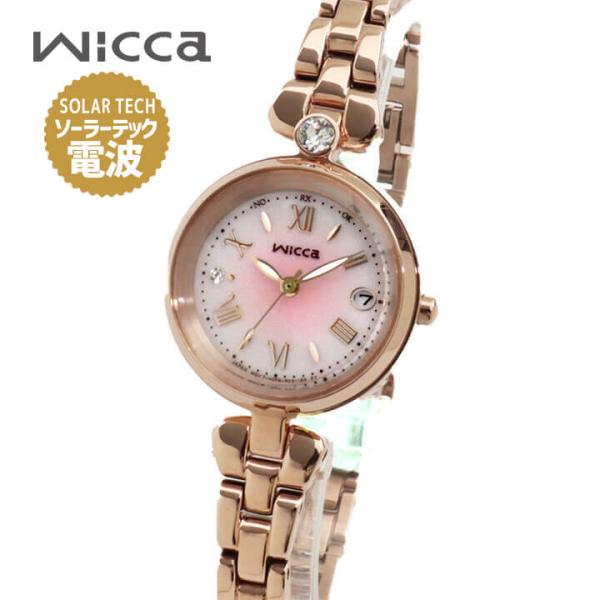 稼働✨CITIZEN wicca 腕時計 ソーラー ティアラ 1P ストーン tokeiten_ks1-660-93