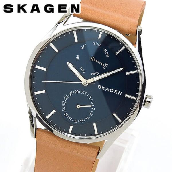 ポイント最大8倍 バンド訳あり Skagen スカーゲン Skw6369 アナログ メンズ 腕時計 海外モデル 青 ネイビー 茶 ブラウン 革ベルト レザー カジュアル 腕時計 メンズ アクセの加藤時計店 通販 Paypayモール
