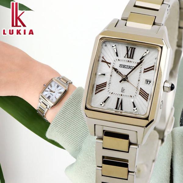 値下げ。セイコー ルキア 電波 ソーラー 腕時計 レディース SSVW160