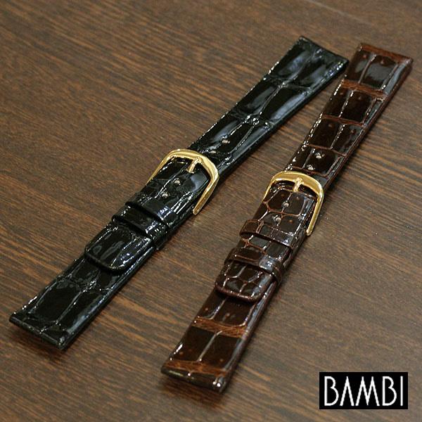 BAMBI バンビ ロレックス 時計ベルト クロコダイル 新品 BAMBI 【納期2ヶ月】 バンビ クロコダイル 竹斑 丸斑 ワニ革