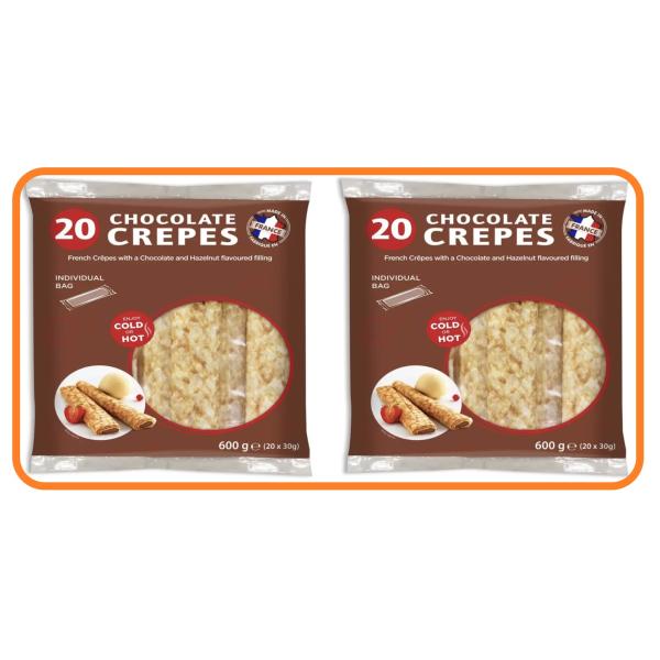 1袋　30g  20個入り便利な個包装クレープ発祥の地であるフランスブルターニュのオーセンティックなクレープ新鮮な牛乳と卵を使用し、着色料・香料・保存料不使用で作られています。温めてもそのままでもおいしく召し上がれます。 温める場合はパッケ...