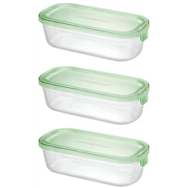 iwaki ガラス食品保存容器 500ml×4個 & 800ml×3個 iwaki イワキ パック&レンジ BOX 小 ホワイト 800ml 角型 保存