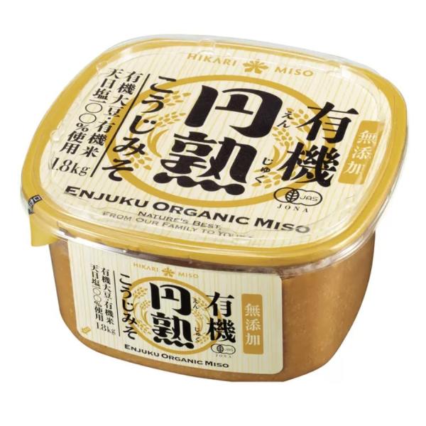 ひかり味噌 有機円熟こうじみそ 1.8kg 52290 送料無料 コストコ 生タイプ ヒカリ 産地 味噌汁 うま味調味料無添加 国産