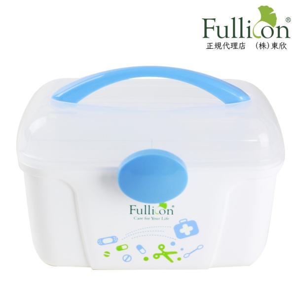 Fullicon　医薬品箱（スタンダード）ベビーブルー　救急箱　医薬箱　医薬品収納ケース　プラスチックケース　コンパクトサイズ　携帯用　可愛いデザイン