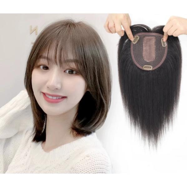 部分ウィッグ 25cm ヘアピース レディース 人毛100 分け目自由自在 部分ウィッグ 自然 ワイド 人毛100% 日本仕上げ ウィッグ 高品質