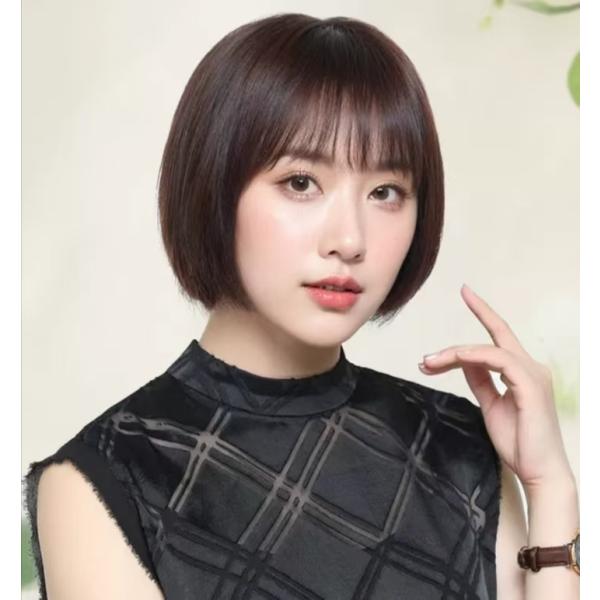 レディース 人毛100％  ウィッグ  ロング  ストレート フルウィッグ 女性 自然 ウイッグ かつら  黒髪 金髪 コスプレ 白髪隠し  医療用 小顔 広範囲カバーカール