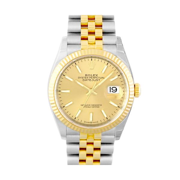 ロレックス ROLEX デイトジャスト36 126233 YG×SS 36mm シャンパン文字