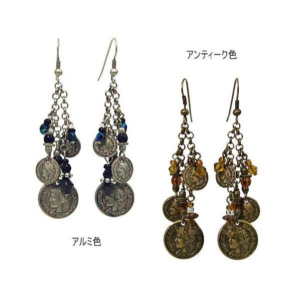 ピアス コイン柄 アジアン エスニック ビーズ アルミ色 アンティーク色 舞台 ステージ ダンス ベリーダンス 91 25 1638 Tokiオンラインショッピング 通販 Yahoo ショッピング