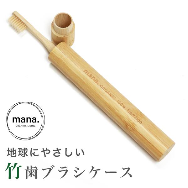歯ブラシケース 携帯 オーガニック竹100% (210-46) ハブラシ入れ エコ