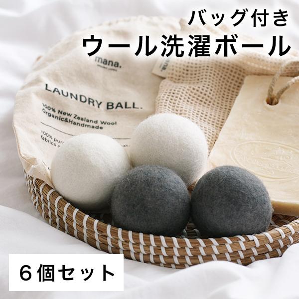 ドライボール 乾燥機用 6個セット（210-56）バッグ付き 乾燥 時短