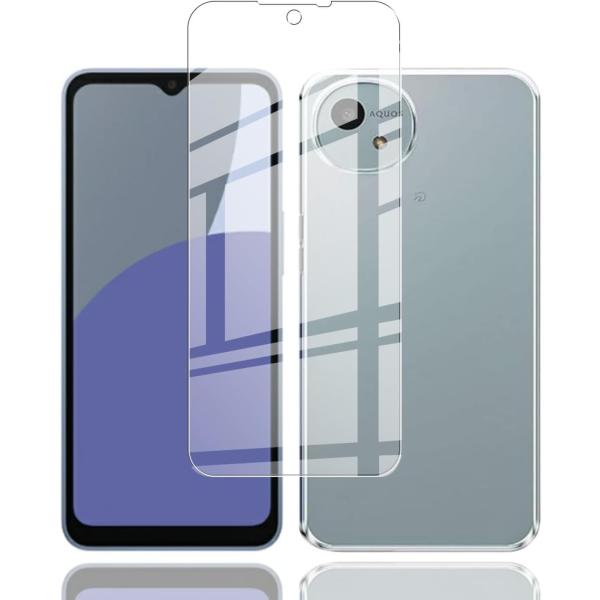 For Aquos Wish6 ケース 1枚セットガラスフィルム+1個ケース TPU Aquos Wish6 用の液晶保護フィルム 採用 高